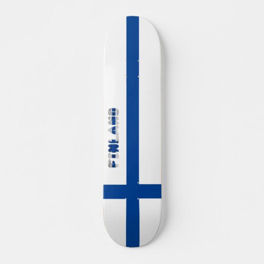 Finnische Flagge Skateboard (Vorne)