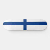Finnische Flagge Skateboard (Horizontal)