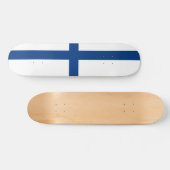 Finnische Flagge Skateboard (Horizontal)