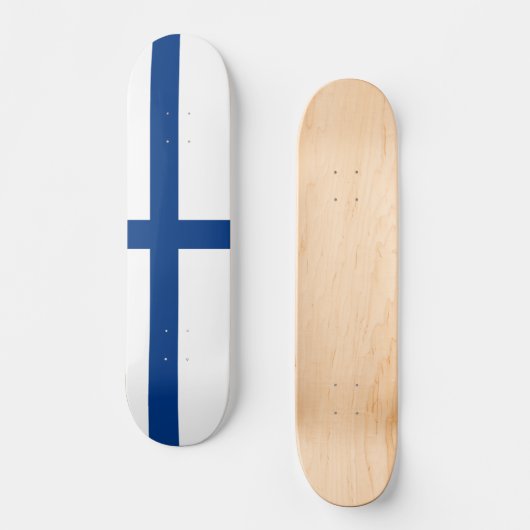 Finnische Flagge Skateboard (Vorderseite)