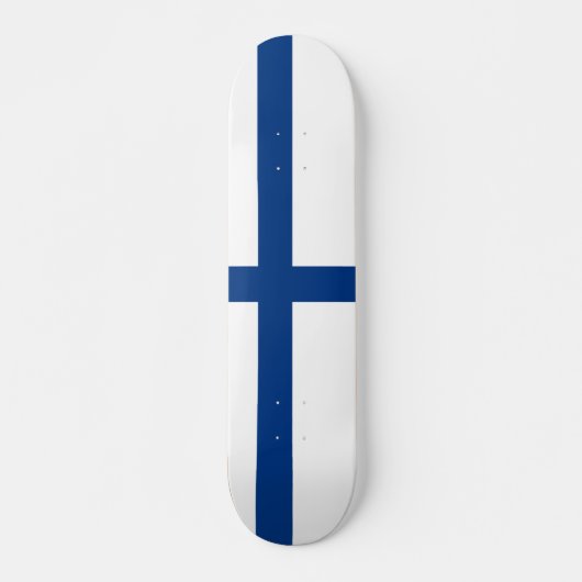 Finnische Flagge Skateboard (Vorne)