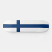 Finnische Flagge Skateboard (Horizontal)