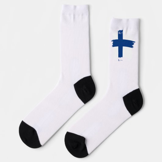 Finnische Flagge Socken (Linkes Detail)
