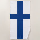 Finnische Flagge Strandtuch (Vorderseite)