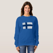 Finnische Flagge Sweatshirt (Vorne ganz)