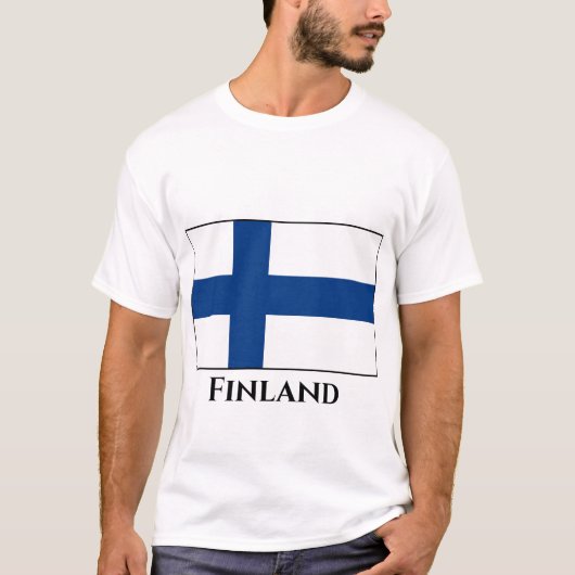 Finnische Flagge T-Shirt (Vorderseite)