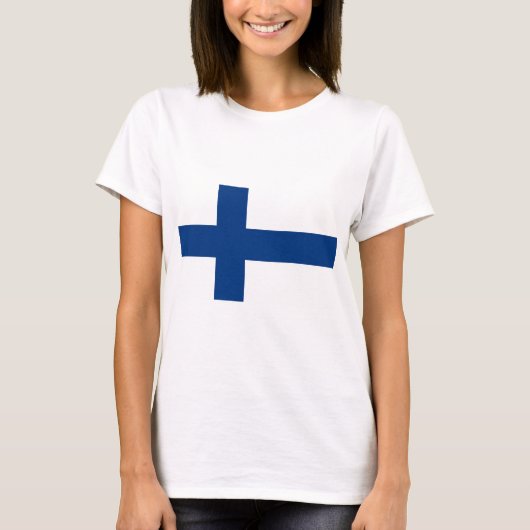 Finnische Flagge T-Shirt (Vorderseite)