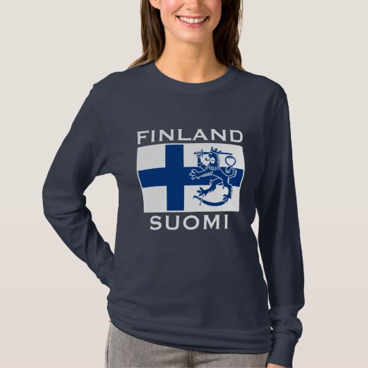 Finnische Flagge T-Shirt (Vorderseite)