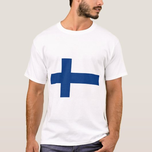 Finnische Flagge T-Shirt (Vorderseite)
