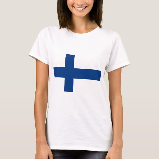 Finnische Flagge T-Shirt (Vorderseite)