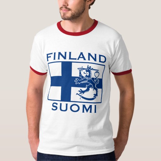 Finnische Flagge T-Shirt (Vorderseite)