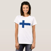 Finnische Flagge T-Shirt (Vorne ganz)