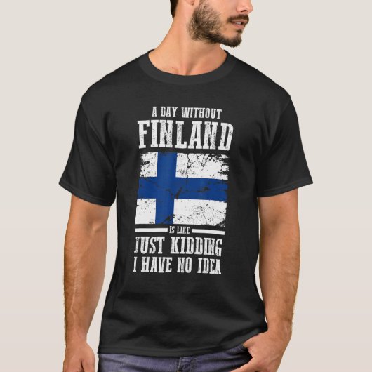 Finnische Flagge T-Shirt (Vorderseite)