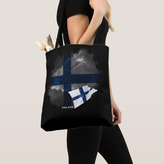 Finnische Flagge Tasche (Von Nahem)