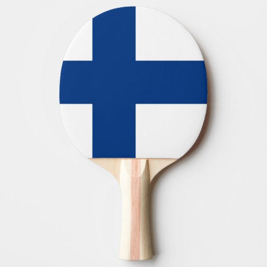 Finnische Flagge Tischtennis Schläger (Vorderseite)