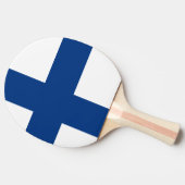 Finnische Flagge Tischtennis Schläger (Seitenansicht)