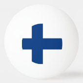 Finnische Flagge Tischtennisball (Rückseite)