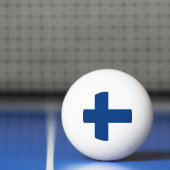Finnische Flagge Tischtennisball (Netto)
