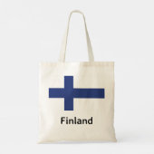Finnische Flagge Tragetasche (Rückseite)