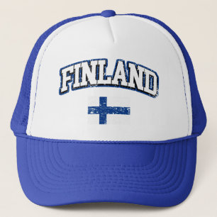 Finnische Flagge Truckerkappe