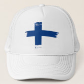 Finnische Flagge Truckerkappe (Vorderseite)