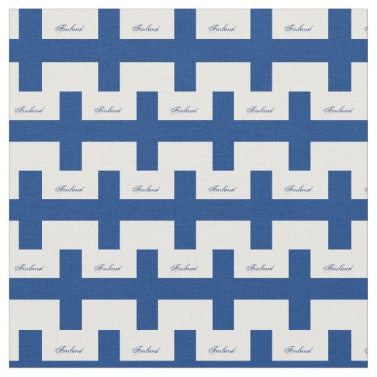 Finnische Flagge und Finnland Trendy Fabric / Mode Stoff (Nahaufnahme)