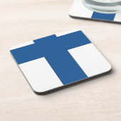 Finnische Flagge Untersetzer (Linke Seite)
