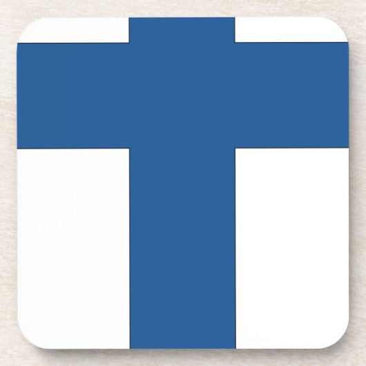 Finnische Flagge Untersetzer (Vorderseite)
