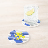 Finnische Flagge Untersetzer (Seite)