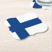Finnische Flagge Untersetzer (angewinkelt)