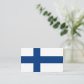 Finnische Flagge Visitenkarte (Stehend Vorderseite)