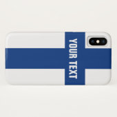 Finnische Flagge von Finnland personalisiert Case-Mate iPhone Hülle (Rückseite (Horizontal))