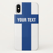 Finnische Flagge von Finnland personalisiert Case-Mate iPhone Hülle (Rückseite)