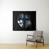 Finnische Flagge Wandteppich (Beispiel (Horizontal))