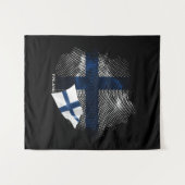 Finnische Flagge Wandteppich (Vorderseite (Horizontal))