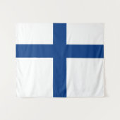 Finnische Flagge Wandteppich (Vorderseite (Horizontal))