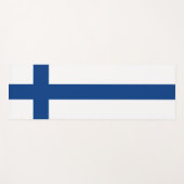 Finnische Flagge Yogamatte (Vorderseite (Horizontal))