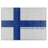 Finnische Flagge Zollspanplatte Schneidebrett (Vorderseite)