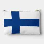 Finnische Flagge Zubehörtasche (Rückseite)