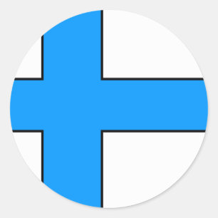 Finnische Flaggen-T - Shirts und Geschenke Runder Aufkleber