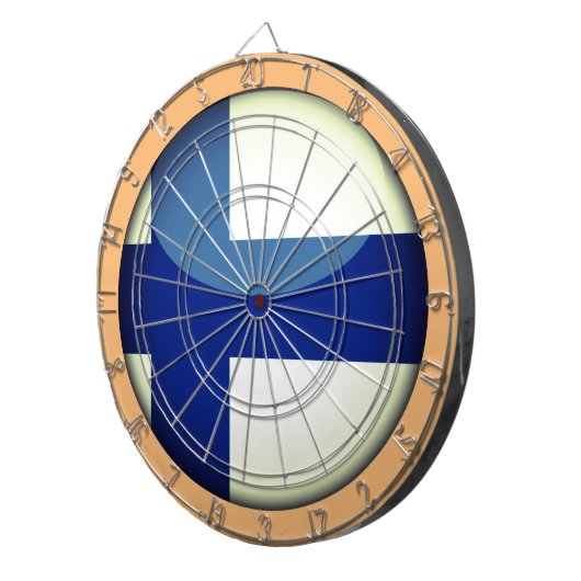 Finnische Flaggen- und Finnische Dartboard-Spiele  Dartscheibe (Vorderseite rechts)