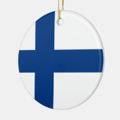 Finnische Flaggenverzierung Keramik Ornament (Links)