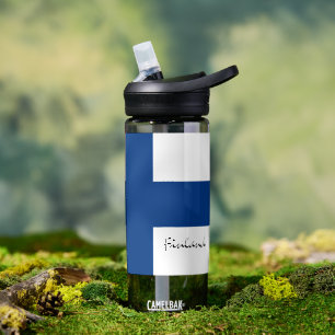 Finnische Flasche, patriotische finnische Flagge Trinkflasche