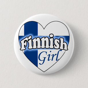 Finnische Girl Button