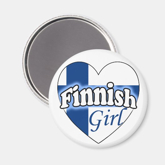 Finnische Girl Magnet (Vorderseite/Rückseite)