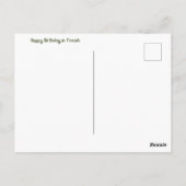 Finnische Happy Birthday Postcard Postkarte (Rückseite)