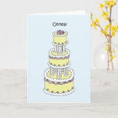 Finnische Hochzeit Herzlichen Glückwunsch Onnea Karte (Gelbe Blume)