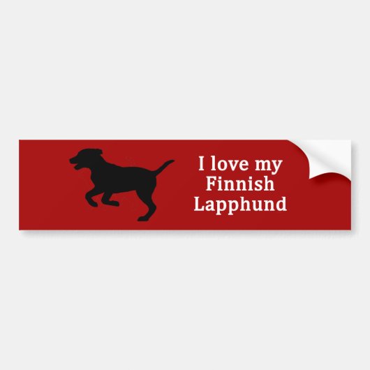 Finnische Lapphund-Liebe Autoaufkleber (Vorne)