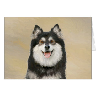 Finnische Lapphund Malerei - Niedliche Original Hu