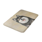 Finnische Lapphund Malerei - Niedliche Original Hu Badematte (Schrägansicht)